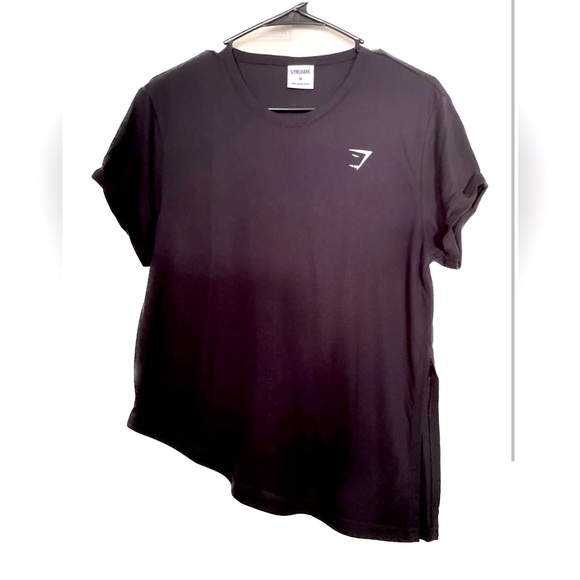 NWOT Gymshark workout side tie tee, M, Black - Picture 2 of 7